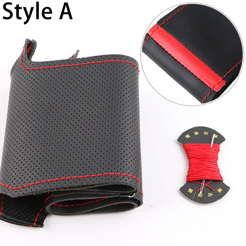 

Custom Anti-scratch Car Steering Wheel Cover For Dodge Grand Caravan Journey Avenger Durango OEM Hand-sewn Microfiber Leather