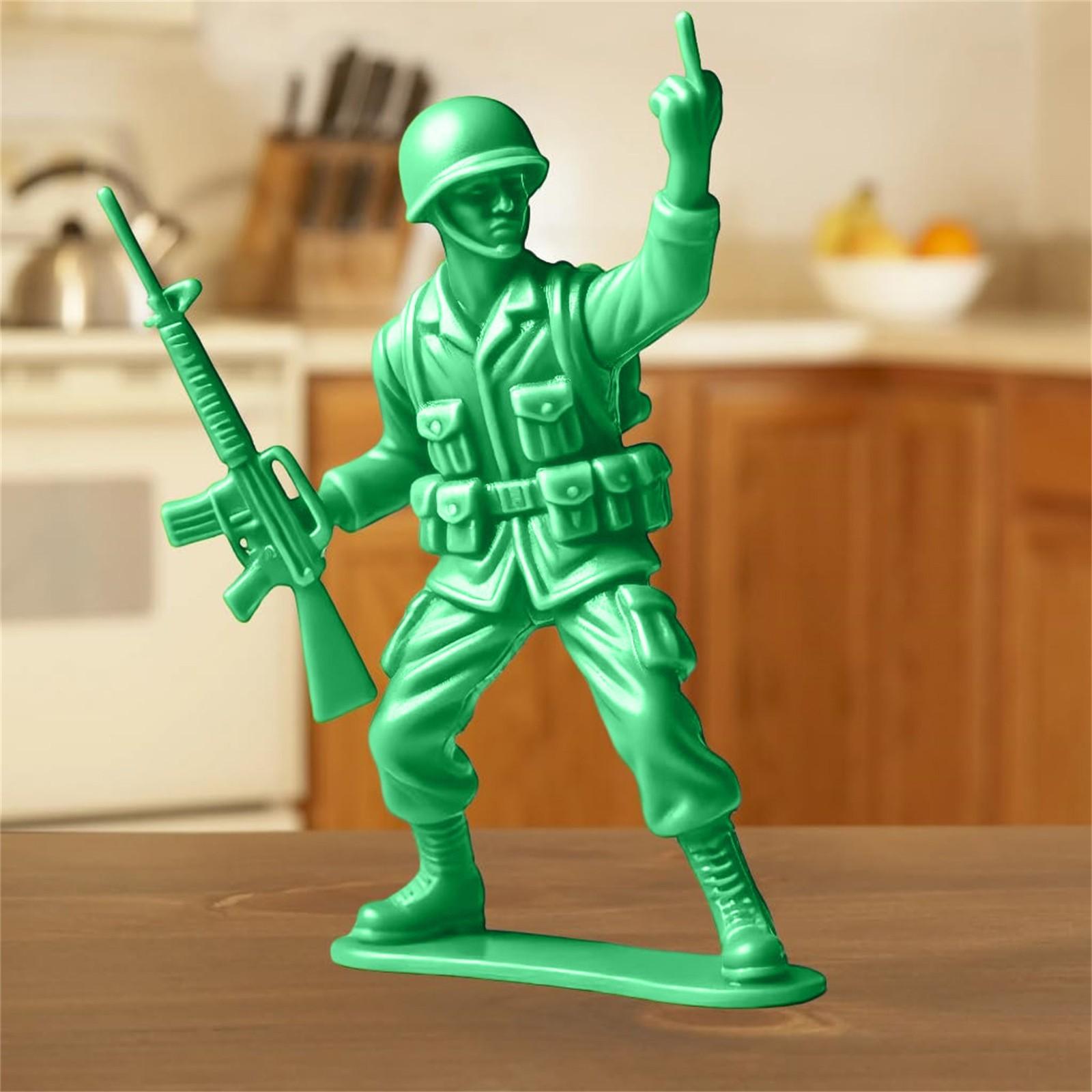 

Забавные зеленые человечки, синие военно-морские фигурки, средний палец, классический военный игрушечный солдатик, набор, новинка, статуэтка солдата для домашнего рабочего стола, украшения Mili One Size зелёный
