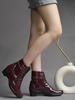Botines Cortos de Tacón Grueso para Mujer Shoetopia con Suela Antideslizante, Botines de Tobillo Cómodos y Modernos | Suela Suave Acolchada | Casual, para Fiesta y para el Invierno