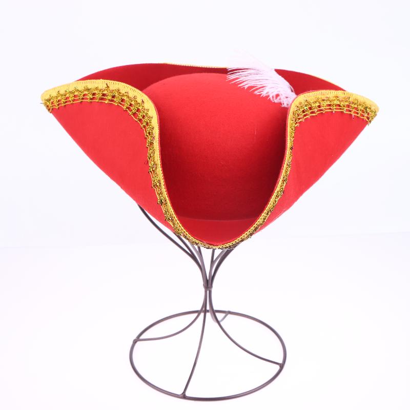 Retro Creative Feathers Pirate Hat Cosplay Pirate Cap Captain Hats Halloween Carnival Party Costume Props Holiday Gifts