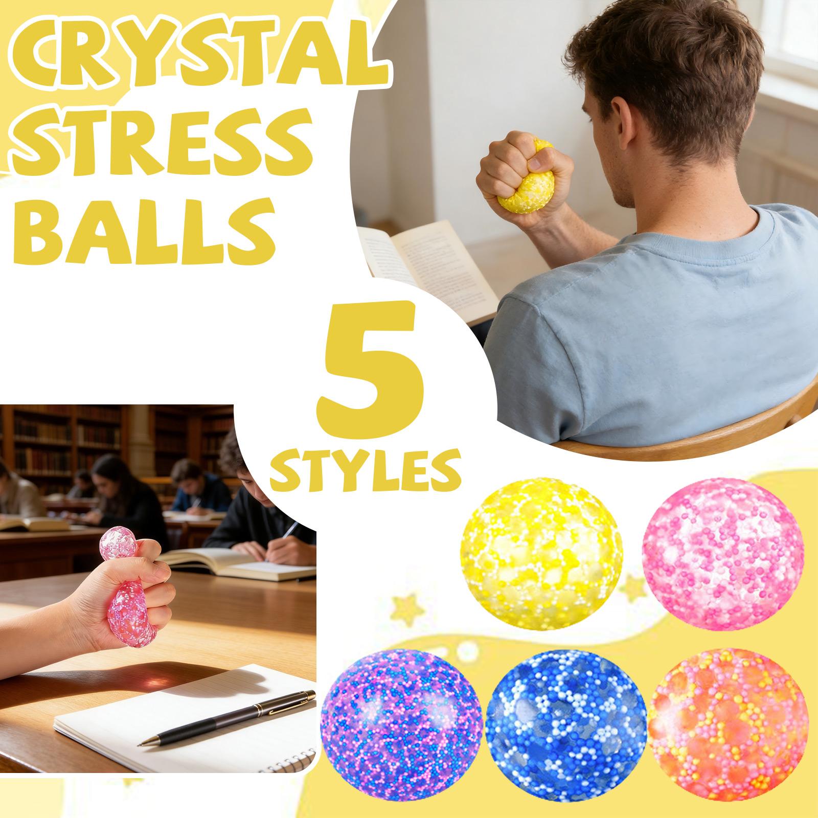 6cm Foam Bead Ball Soft Rubber Squeezable Toy One Size