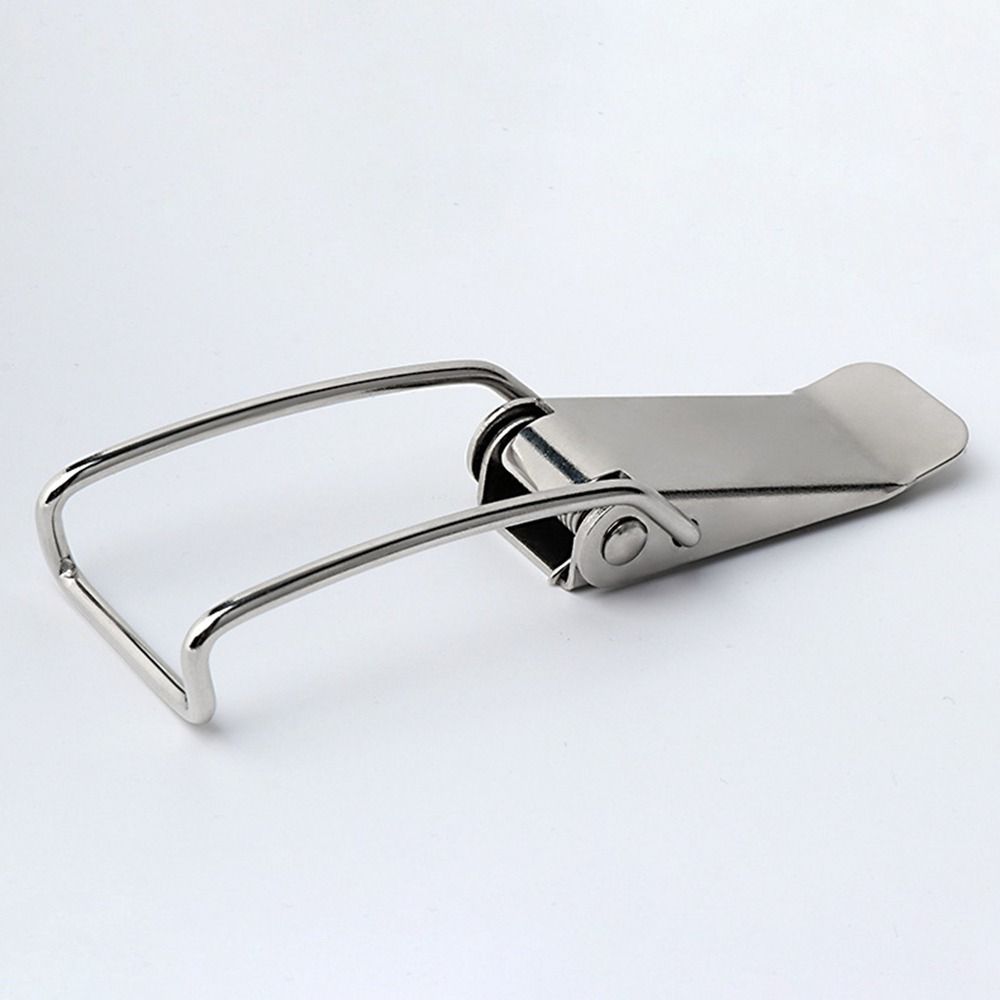 Stainless Steel Duckbill Spring Buckle Toggle Latch Catch Toolbox Lock Cabinet Boxes Handle Toggle Lock Anti-Theft Clamp Hasp