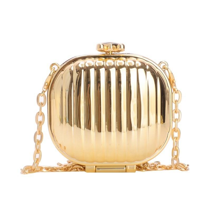 

Acrylic Mini Square Bag With Chain Strap For Daily Casual Wear Gold Small