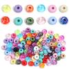 20Pcs Acrylic Abacus Beads Mix Color Transparent Loose Spacer Bead for DIY Jewelry Making Bracelet Key Chain Jewelry Accessories