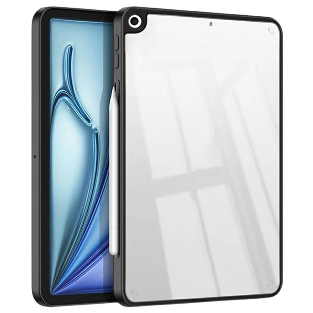 

For iPad 10.2 (2021)/(2020)/(2019) Case TPU+Acrylic+PC Matte Shockproof Tablet Cover Black