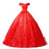 Golden evening dress women's 1011 new atmospheric stage performance tutu skirt long host company annual meeting dress