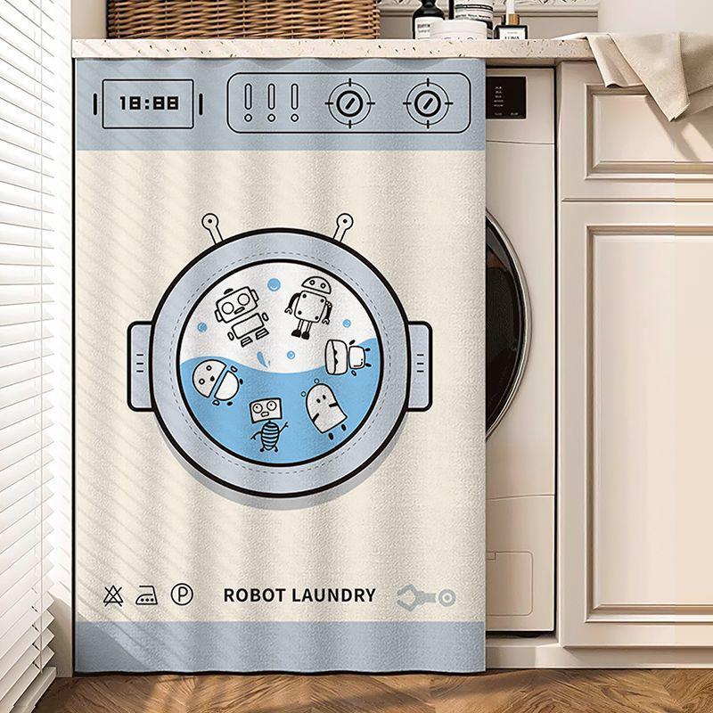 

Roller Washing Machine Sunshade Heat Insulation Blackout Dustproof Balcony Curtain 40*70 cm with Silent Track