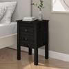 Day and Night - Day and Night Solid Black Pine Wood Bedside Table 40x35x61.5 Cm
