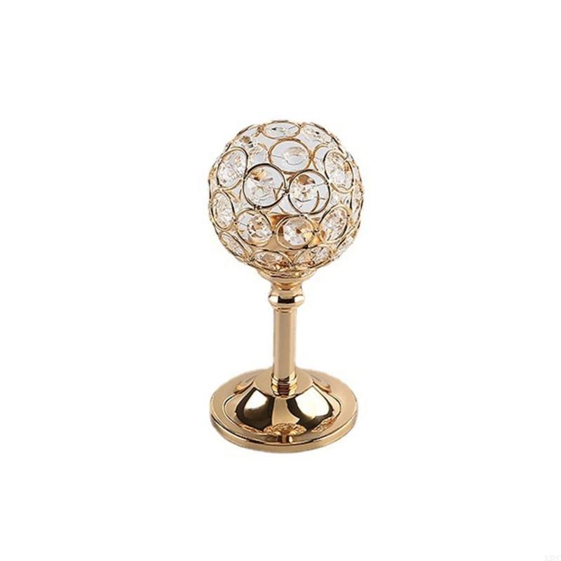 Porte-cristal doré Bougeoir moderne pour bougie chauffe-plat Support de Noël X3UC