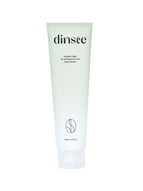 dinsee premium vegan mildly acidic hyaluronic acid foam cleanser 150ml