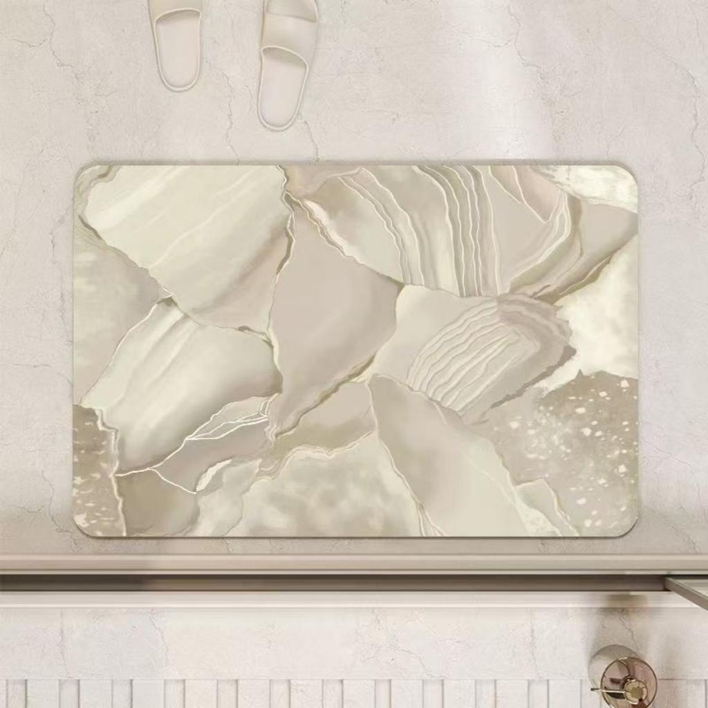 Diatom Printing Bathroom Thickening Mat Bath Non-slip Carpets In Wash Basin Bathtub Side Floor Rug Shower Room Doormat Memory Foam 3D Pad