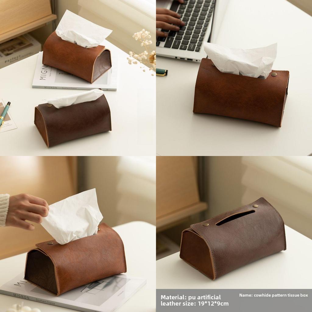 Pu Leather Tissue Box For Living Room With Multi Use Features For Home Decor