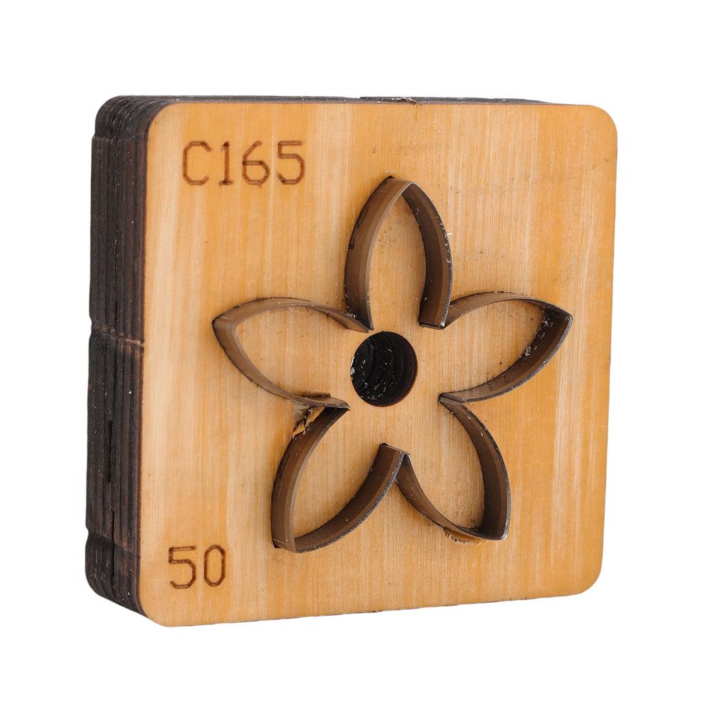 Flower Leather Cutting Die Wooden Base Incisive Blade Multifunctional Floral Leather Cutting Die for Crafts Decors