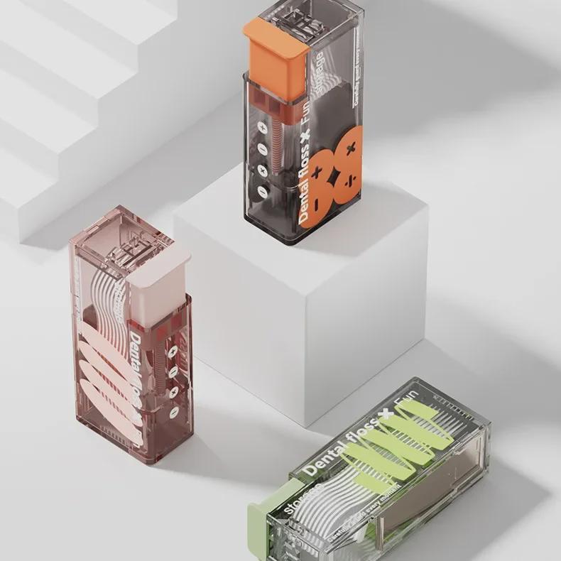 Portable Automatic Pop-up Dental Floss and Toothpick Storage Box