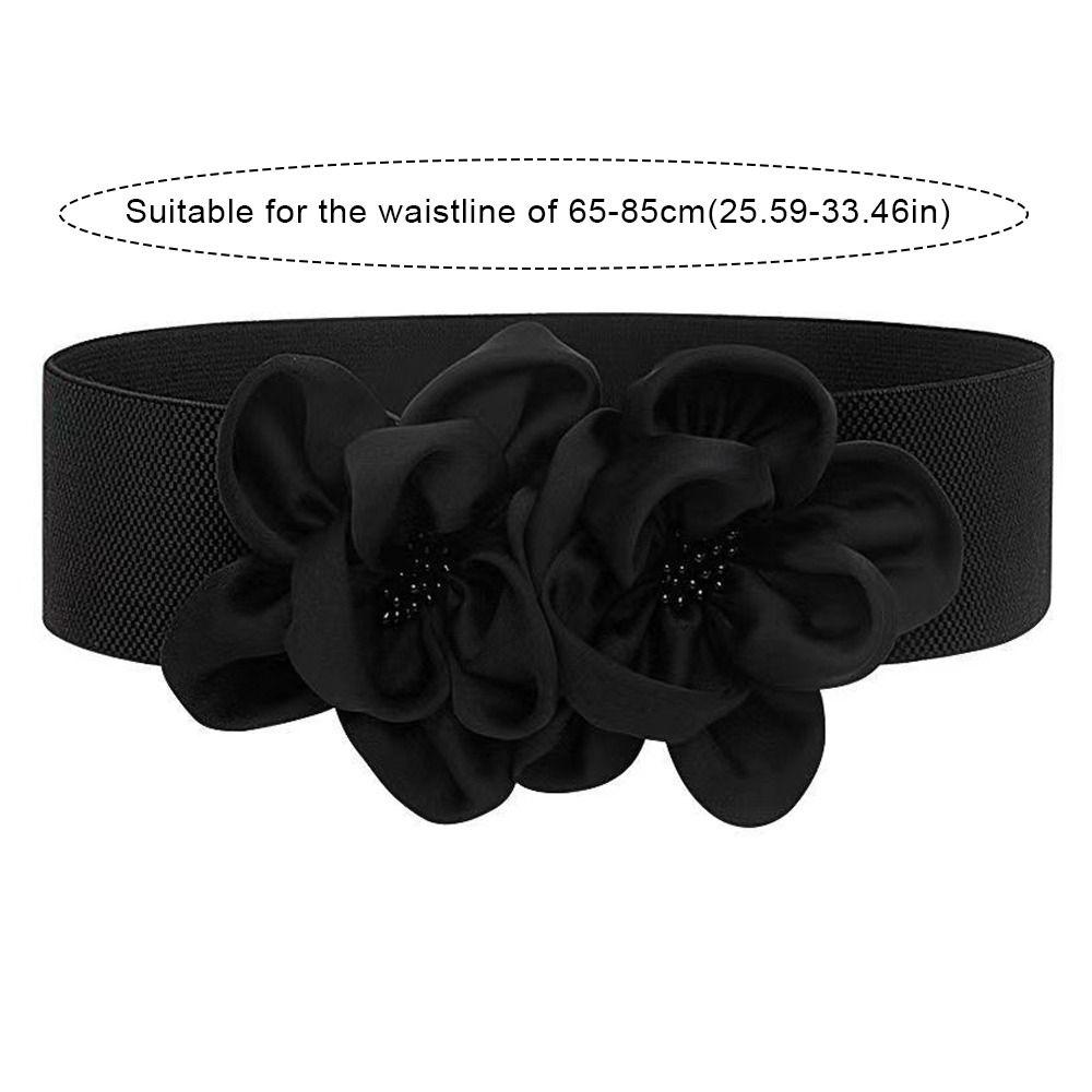 Floral Large Flowers Waistband Chic Ladies Dress Cummerbands  Skirt Dress Coat Decor Accessories