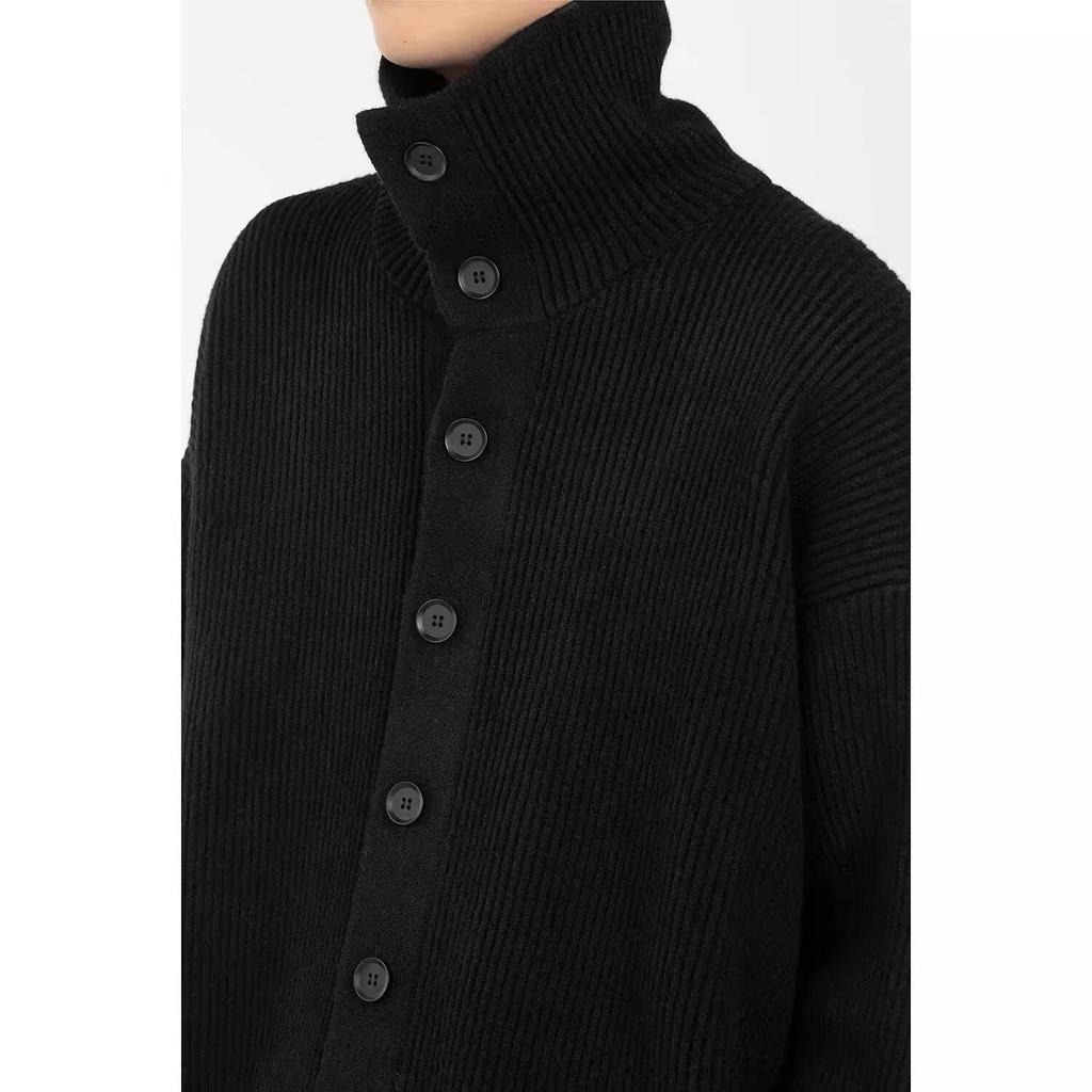 Cardigan Rétro Lâche pour Homme - Couleur Unie, Style Automne/Hiver