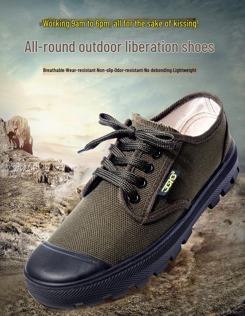 Baustellen Atmungsaktive Low-Top Canvas Arbeitsschuhe