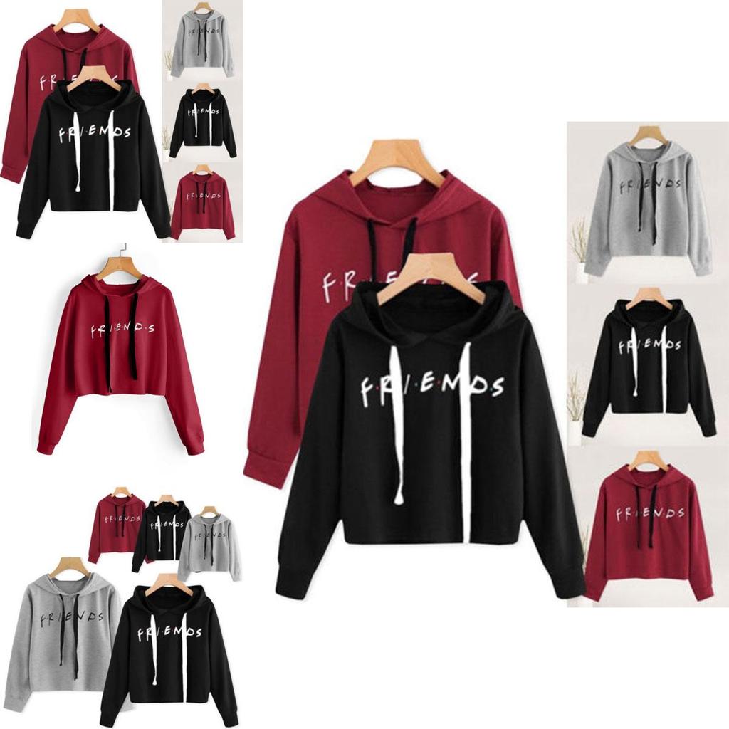 Print Womens Friends Hoodie Hoody Sweatshirt Ladies Pullover Sweater Jumper Hot
