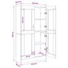 Bookshelf Black Oak Effect 82.5 X 30.5 X 150 Cm