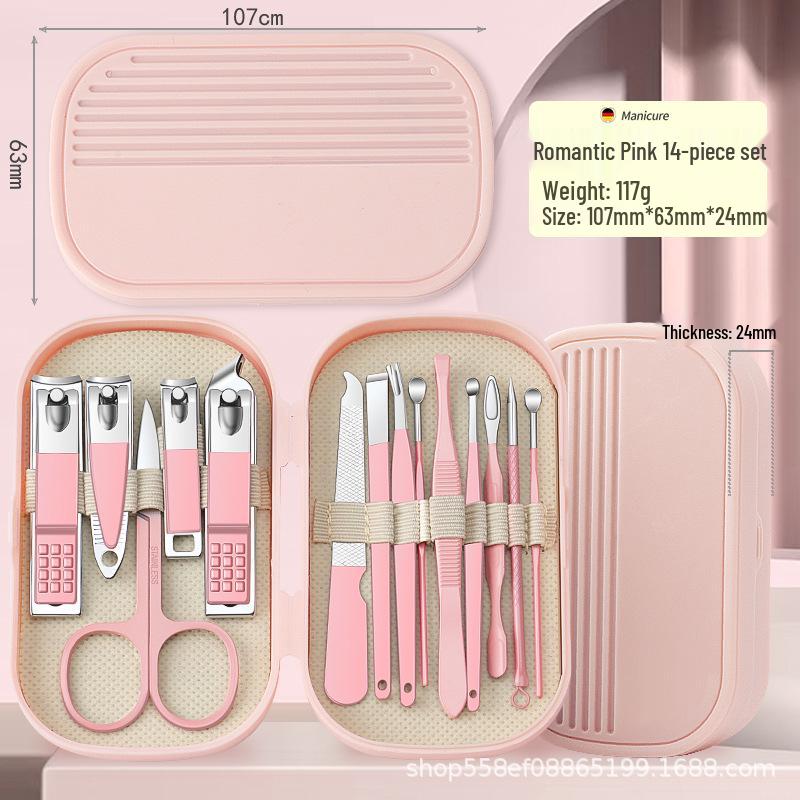 Spot Stainless Steel Nail Clipper & Manicure Set (8-14 Pieces)