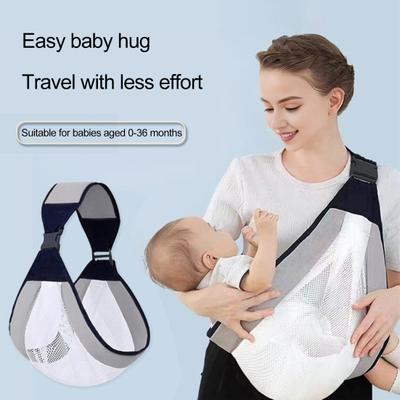 Yousheng Baby Sling Carrier Great Load Bearing Secure Lock Wide Strap Less Pressure On Shoulder Labor-saving Hollow Mesh Fabric Outdoor Walking 0-36
