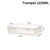 Plastic Storage Box Large Capacity Transparent Durable File Organizer Stackable Case for Home Office School Paper Storage