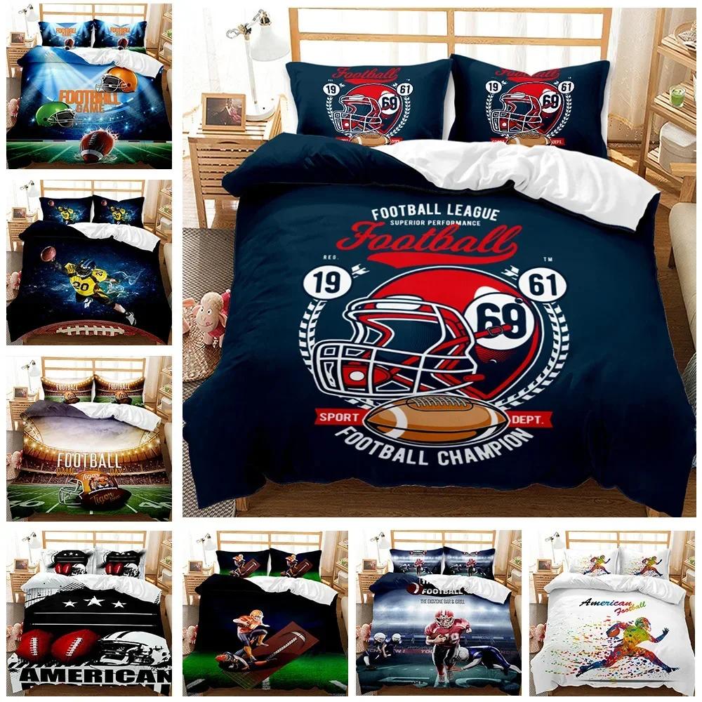 Sport Rugby Comfortable Duvet Quilt Cover Pillowcase Bedding Set Children Bedroom Decoration Home Textile