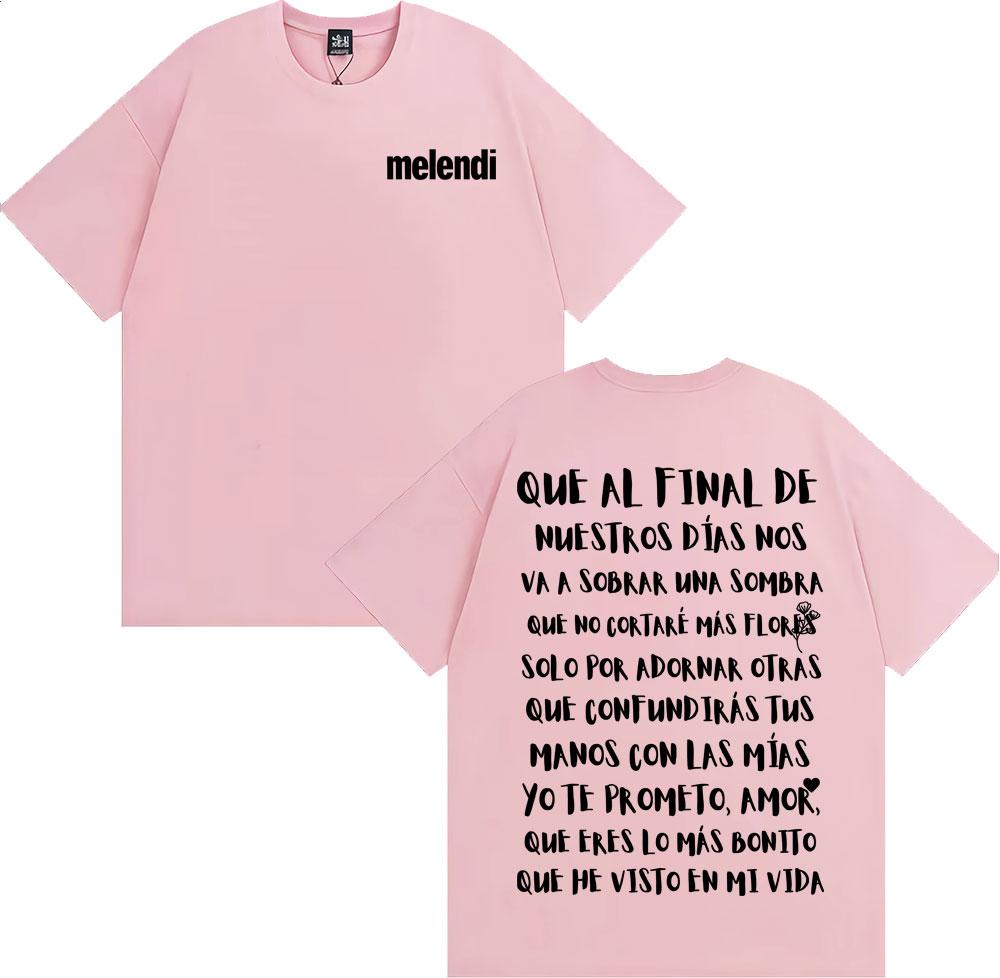 Rapper Melendi Jardín Con Enanitos Lyrics Graphic Tshirt Men Clothing Harajuku Trend Punk Tshirt Oversized Short Sleeve T Shirt