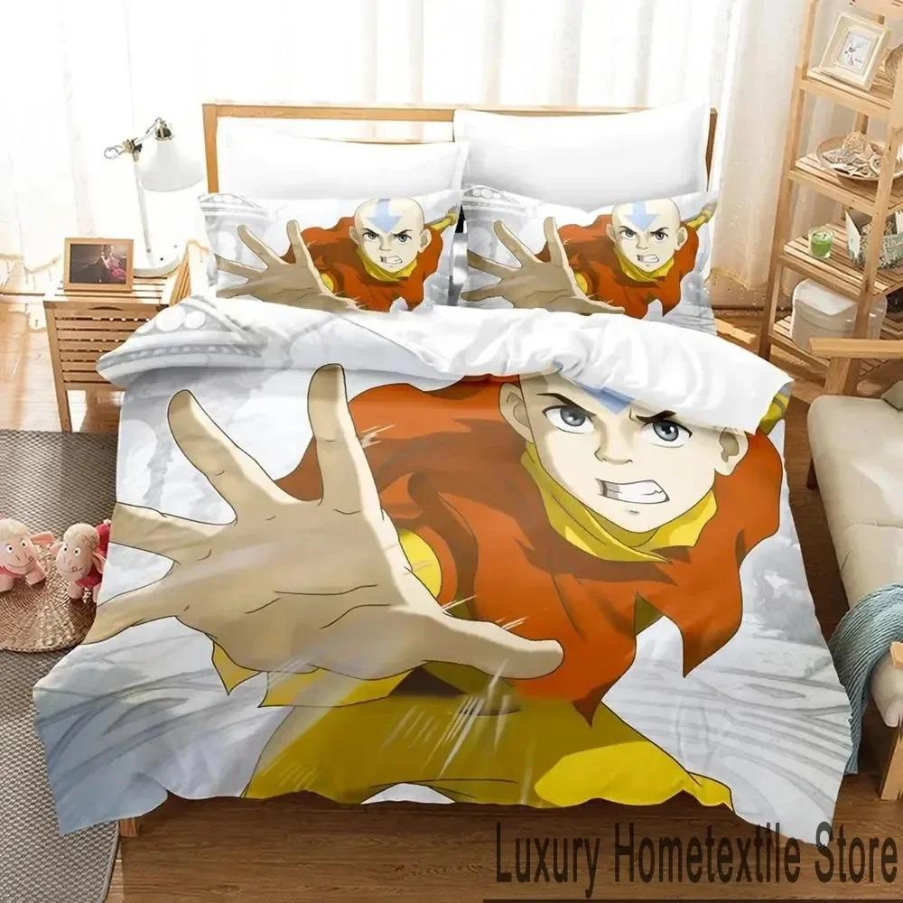 3D Print Cartoon Avatar The Last Airbender Bedding Set Boys Girls Twin Queen King Size Duvet Cover Pillowcase Bed Boys Adult