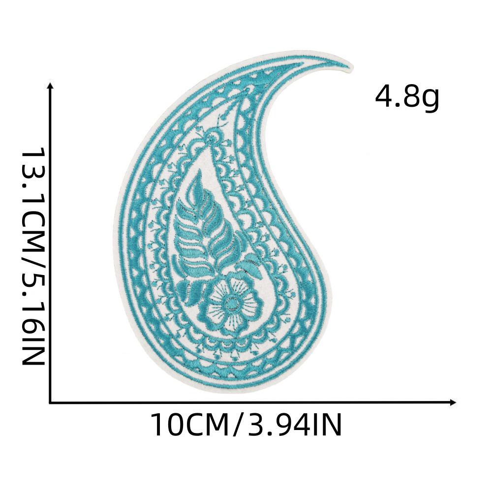 Henna Tattoo Cloth Sticker: Hollow Embroidery Paisley Patch Clothing Accessory
