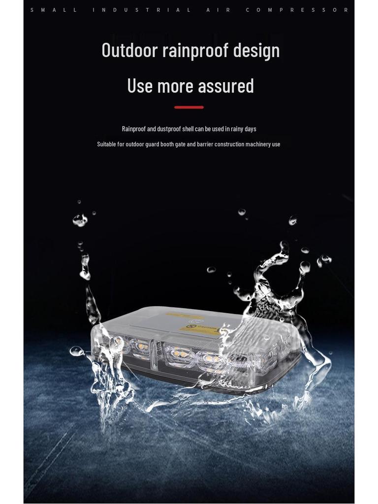 Ceiling-Mounted High Brightness Red & Blue Strobe Warning Light, Magnetic, 12V, 36 LEDs, Short Row for Cars