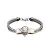 Pulseira Viking Dominadora Cabeça de Leão Animal Pulseira Masculina Aço Inoxidável Trançado Pulseira de Corrente Pulseira Hip-Hop Jóias da Moda