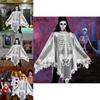 Versatile Skeleton Lace Shawl Ideal For Halloween Or Home Decor
