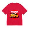 Retro Evo 8 Rear View Print Tshirt Classic Jdm Drift Car Shirt Cool Japanese Car Graphic Tee Unisex Short Sleeve Casual Top For Gearheads