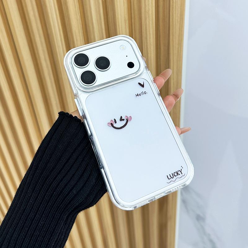 Creative Transparent Cartoon Cat Case for iPhone 16 Pro Max and Apple 17 Pro