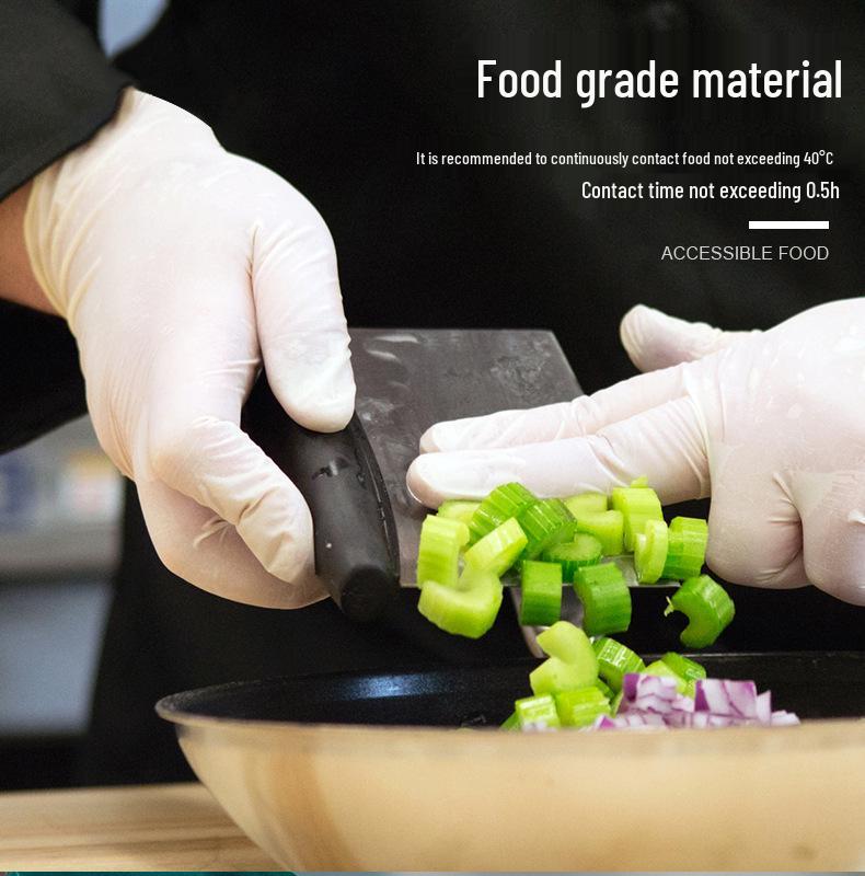 Yingke K88 Thickened Nitrile Gloves - Disposable, Food Grade, Anti-Slip, Oil-Proof for Lab, Beauty, Auto Repair, Chemicals, and Catering Use.