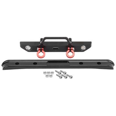 RC Aluminum Front and Rear Bumper Set for Axial SCX24 90081 1 24 RC Car Upgrade PartsBlack