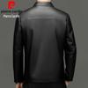 Pierre Cardin Men's Sheepskin Turn-Down Collar Leather Jacket