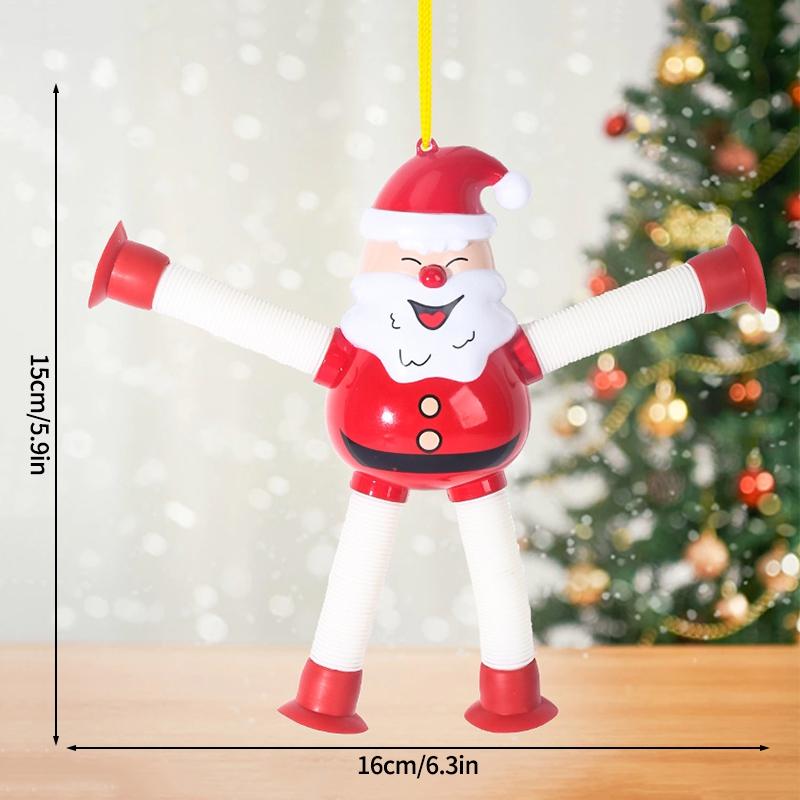 

Christmas Decorations Funny Stretch Snowman Santa Claus Figurine Christmas Tree Hanging Pendant Desktop Ornament Xmas New Gifts