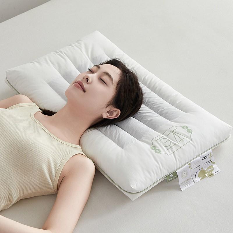 Ultra Low Profile Buckwheat Hull Pillow Neck Support Single Bed Cotton Cover Hypoallergenic Thin Adults