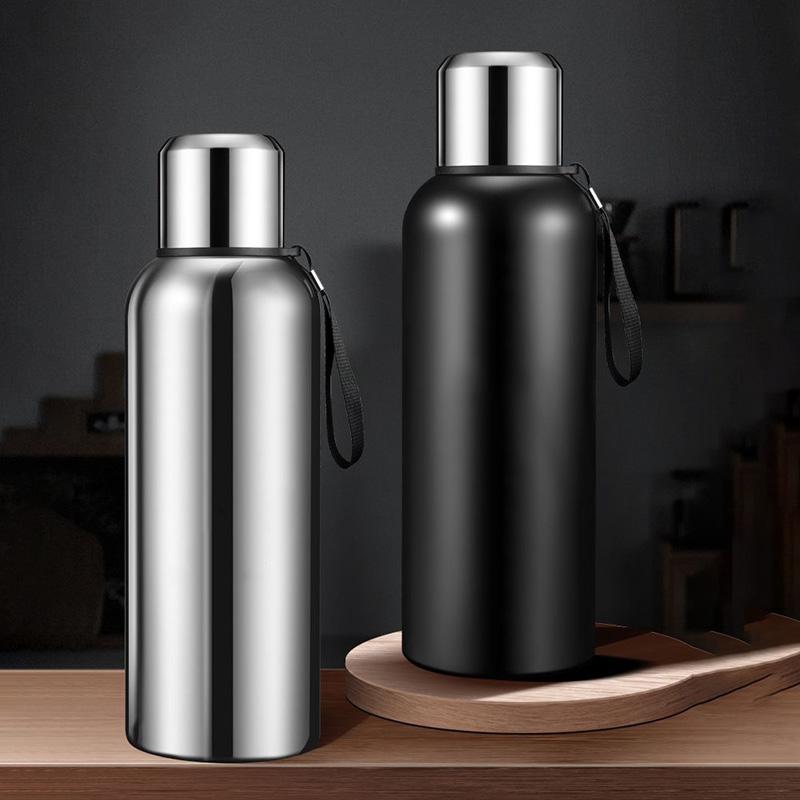 Large Capacity Stainless Steel Vacuum Insulated Water Bottle 316 Thermal Flask with Tea Infuser Leak Proof Portable Sports Bottle for Outdoor Travel