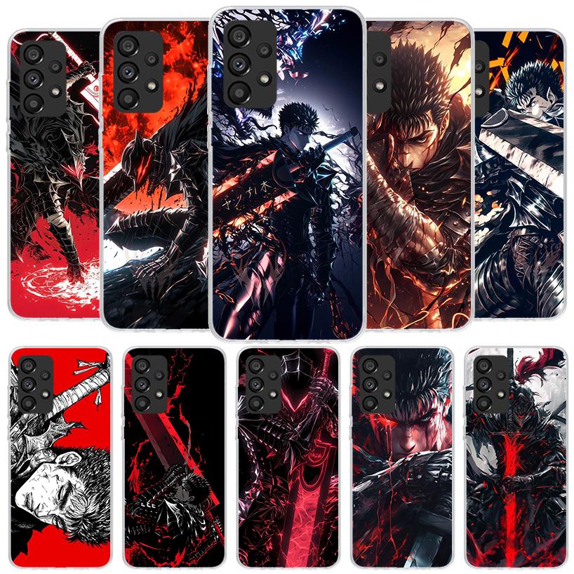 G-Guts B-Berserks Anime Phone Case For Samsung Galaxy A12 A22 A32 A52 A72 A02S Phone Case Note 20 Ultra 10 S10 Plus A51 A71 A50S