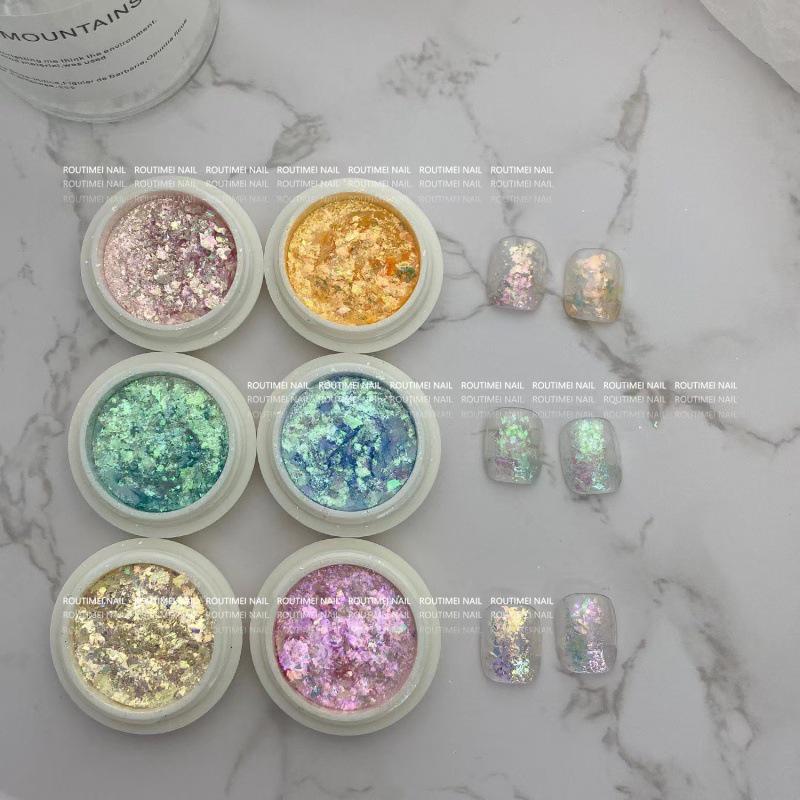 Набор iridescent глиттер-пудры  Аврора  - Мечтательный Кристальный Снежный Пух с Высоким Блеском