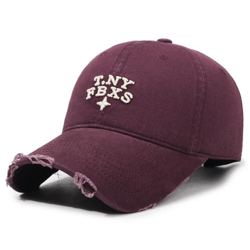 Broken Baseball Cap Spring Autumn Women Embroidered Cap Men Sunshade Sunscreen Cap