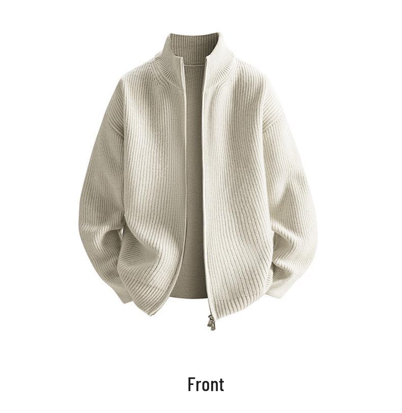 2025 Autumn/Winter Men's Thick Round Neck Knit Pullover