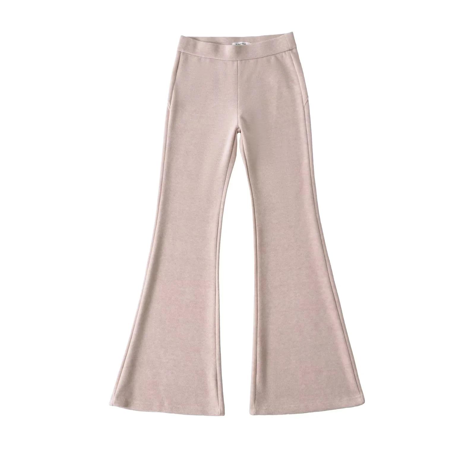 American Spicy Girl High-Waisted Flared Slimming Pants – Versatile, Fashionable, Wide-Leg Casuals. Small