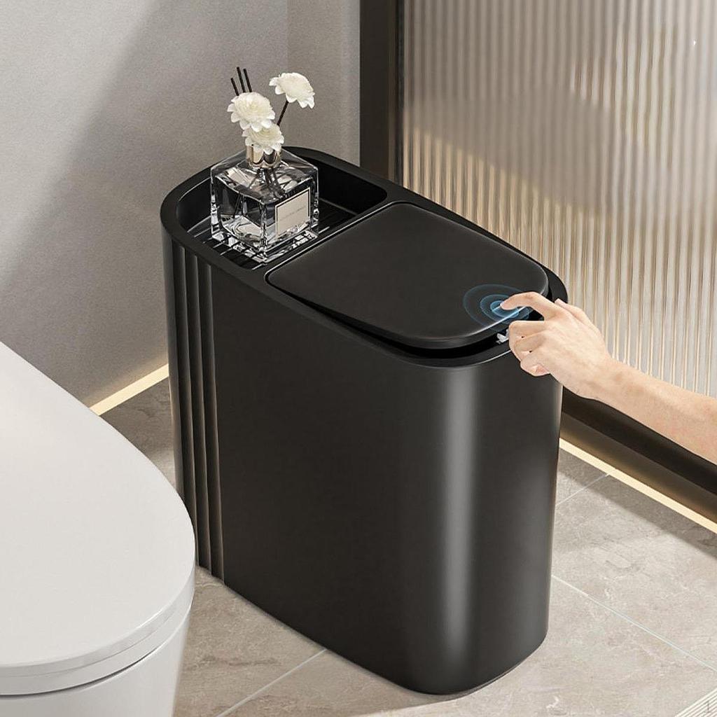 12l Bathroom Garbage Tank with Cover for Space Under The Sink