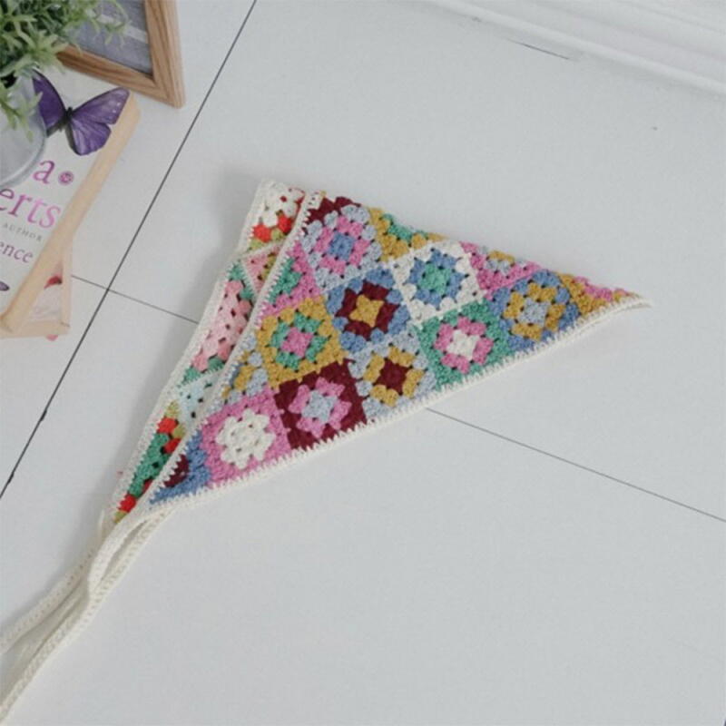 Women s Triangle Kitsch Pattern Bandana A33561_Ivory