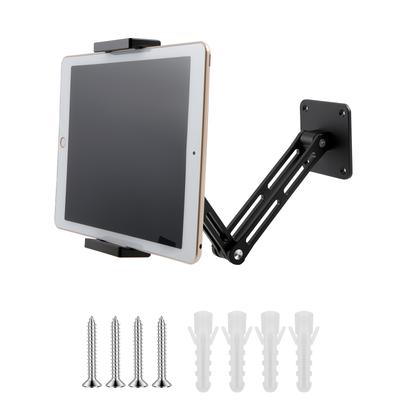 Nástěnný držák na tablet z hliníkové slitiny, skládací držák na telefon se šrouby, 360° otočný univerzální stojan na mobilní telefon a tablet