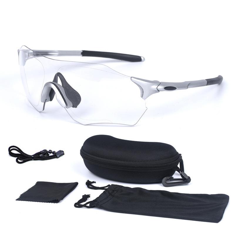 

Cycling glasses men s and women s outdoor running sports goggles color-changing sunglasses bicycle windproof sunglasses серебряный